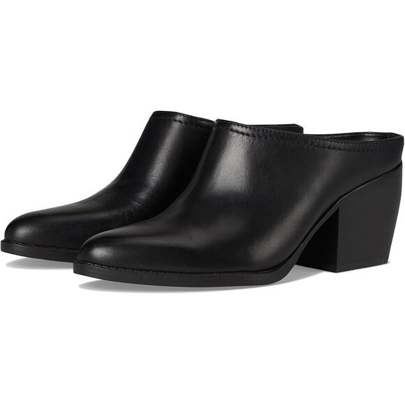 Naturalizer Womens Fairmont Mules US 8.5 Wide EU 39 Black Leather Slip On NWOB - Picture 2 of 12